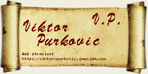 Viktor Purković vizit kartica